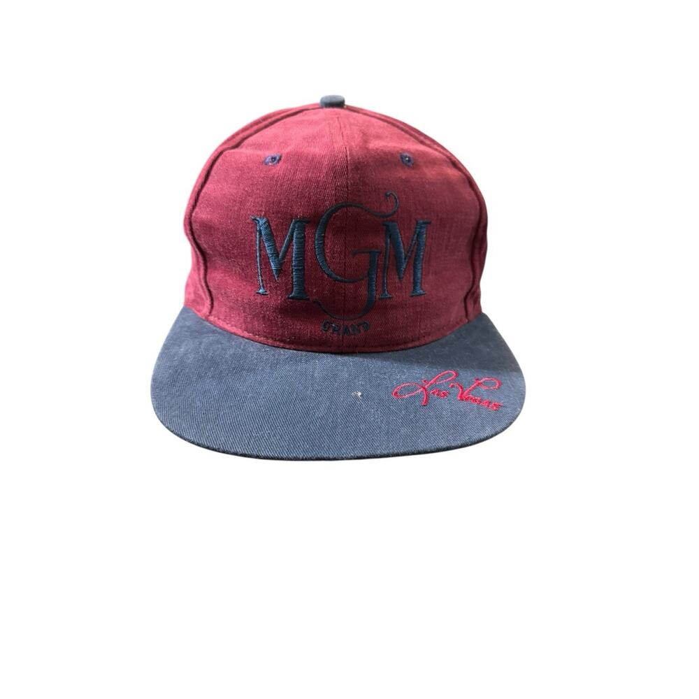 Vintage MGM Grand Las Vegas Logo Embroidered Snapback Hat Made In USA